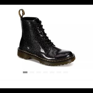 Dr. Martens Black Glitter Combat Boot